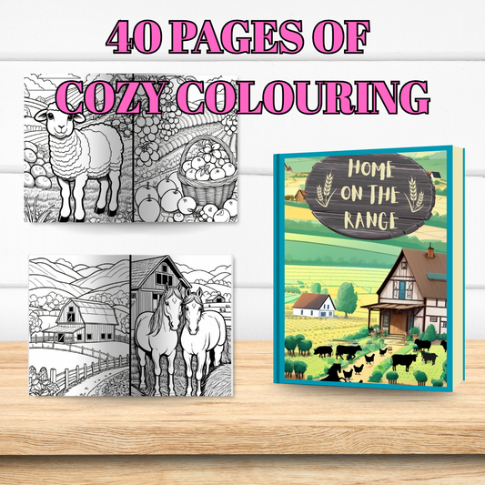 Homestead Mindfulness Coloring Book PDF | Adult Farm Life Coloring Pages | Rustic Nature Stress Relief Printable