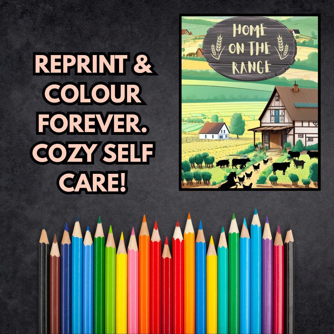 Homestead Mindfulness Coloring Book PDF | Adult Farm Life Coloring Pages | Rustic Nature Stress Relief Printable